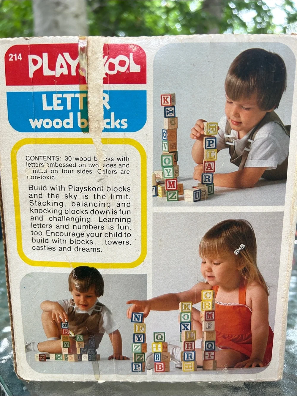 Playskool Wooden Letter Blocks- Vintage (1978)